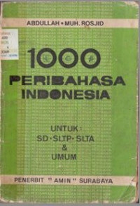 Image of 1000 Peribahasa Indonesia