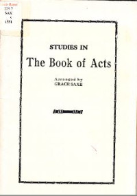 Image of Studies In
The Book of Acts
